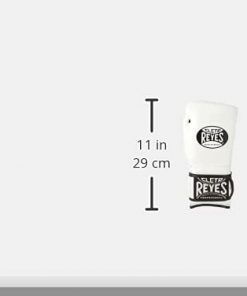 Cleto Reyes Hook and Loop Boxing Training Gloves, White, 14 OZ