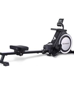 ECHANFIT Magnetic Rowing Machine with Bluetooth Fitness App for Home Use, Foldable Rower 350 LB Max Weight Capacity with LCD Monitor for Full Body Workout