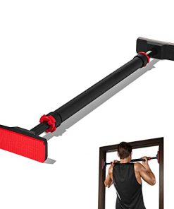 FitBeast Pull Up Bar for Doorway, Strength Training Pullup Bar with No Screws, Chin Up Bar with Adjustable Width Locking Mechanism, Doorway Pull Up Bar Max Load 600lbs for Home Gym Upper Body Workout