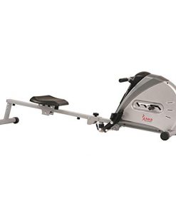 Sunny Health & Fitness Rowing Machine Rower Ergometer with Digital Monitor, Inclined Slide Rail, 220 LB Max Weight and Foldable - SF-RW5606
