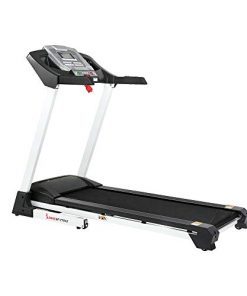 Sunny Health & Fitness SF-T7515 Smart Treadmill with Auto Incline, Speakers, Bluetooth, LCD and Pulse Monitor, Phone Function, 240 LB Max Weight , grey