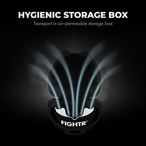 FIGHTR® Premium Mouth Guard - for Excellent Breathing & Easy to fit | Sports Mouth Guard for Boxing, MMA, Football, Lacrosse, Hockey and Other Sports | incl. hygienic Box