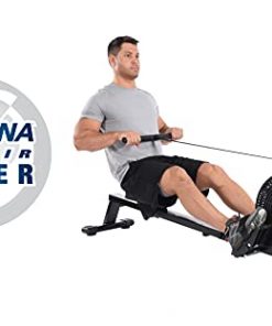 Stamina ATS Air Rower, Black - Smart Workout App, No Subscription Required - Foldable Rowing Machine for Home w/LCD Monitor, Dynamic Air Resistance