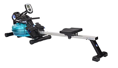 Stamina Elite Wave Water Rowing Machine - Smart Workout App, No Subscription Required - Foldable Frame - Wireless Heart Rate Monitor