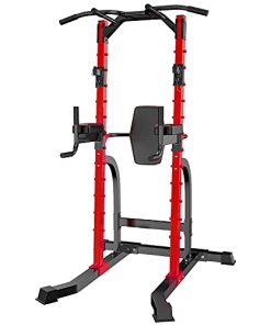 ZENOVA Pull up Bar Station Power Tower Dip Station Strength Training Equipment for Home Workout Multi-Function Pull Up Bar Stand Squat Rack