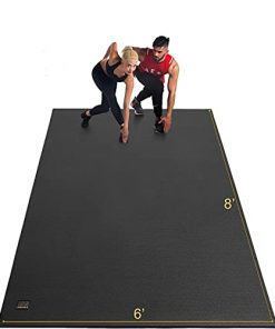 Gxmmat Extra Large Exercise Mat 6'x8'x7mm, Thick Workout Mats for Home Gym Flooring, High Density Non-Slip Durable Cardio Mat, Shoe Friendly, Great for Plyo, MMA, Jump Rope, Stretch, Fitness