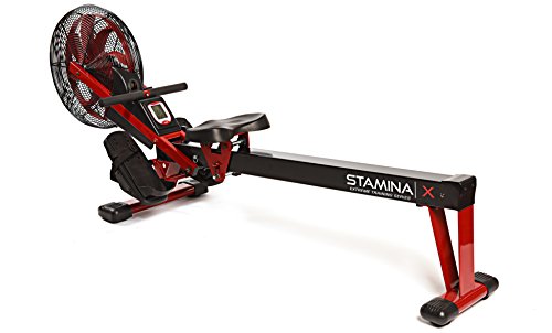Stamina | X Air Rower - Smart Workout App, No Subscription Required - Foldable Rowing Machine for Home Use with LCD Monitor
