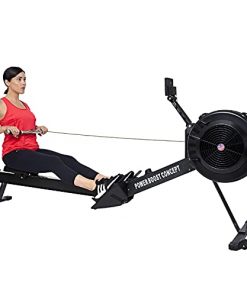 Rower Machine for Home & Gym - Foldable Rowing Machine for Home Use with 10 Levels of Air Resistance, LCD Display & Bluetooth Connectivity - Get an Effective Full Body Workout with Our Row Machine