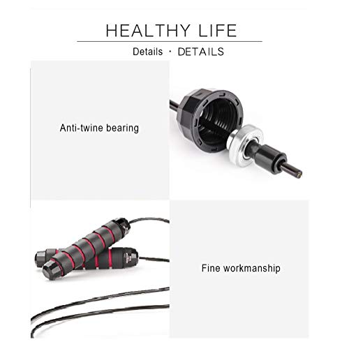 DEGOL Skipping Rope with Ball Bearings Rapid Speed Jump Rope Cable and 6” Memory Foam Handles Ideal for Aerobic Exercise Like Speed Training, Extreme Jumping, Endurance Training and Fitness Gym