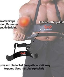 W WAISFIT Arm Blaster Bicep Curl Thick Aluminum Adjustable Bodybuilding Bicep Isolator Black