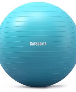 GalSports Exercise Ball (45cm-75cm), Anti-Burst Yoga Ball Chair with Quick Pump, Stability Fitness Ball for Birthing & Core Strength Training & Physical Therapy (Turkis, L (58-65cm))