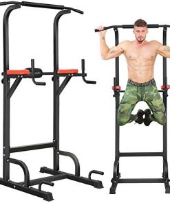 BangTong&Li Power Tower, Pull Up Bar Dip Station/Stand for Home Gym Strength Training Workout Equipment