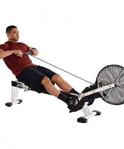 Stamina Cardio Exercise Foldable Fitness Air Rower Rowing Machine, Black/White
