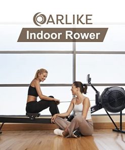 Oarlike Air Resistance Rowing Machine 10 Level Adjustable Resistance Air Rower with LCD Monitor Foldable Exercise Fitness Equipment for Home Gym Office Use