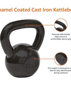Amazon Basics Cast Iron Kettlebell - 20 Pounds, Black