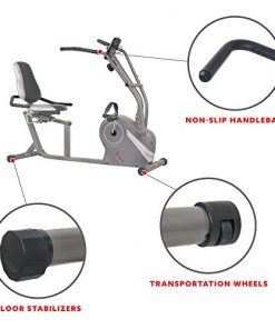 Sunny Health & Fitness Cross Trainer Magnetic Recumbent Bike with Arm Exercisers - SF-RB4936