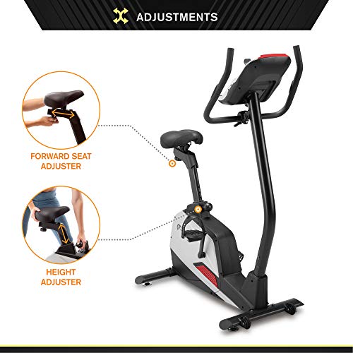 CIRCUIT FITNESS Circuit Fitness Magnetic Upright Exercise Bike with 15 Workout Presets, 300 lbs Capacity AMZ-594U