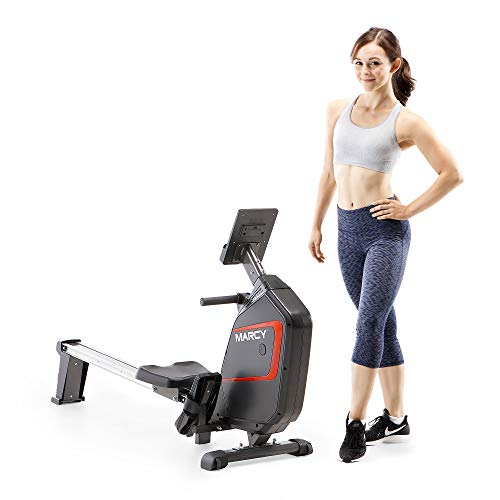 Marcy Foldable Magnetic Resistance Rowing Machine NS-6002RE – Adjustable Resistance and Transport Wheels