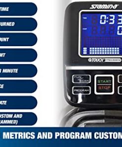 Stamina Magnetic Rowing Machine 1130 - Smart Workout App, No Subscription Required - Backlit, Programmable Multi-Function Monitor - Adjustable Magnetic Tension