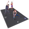 Premium Large Exercise Mat 6' x 12' x 7mm, High-Density Workout Mats for Home Gym Flooring, Non-Slip, Extra Thick Durable Cardio Mat, and Ideal for Plyo, MMA, Jump Rope (Black)