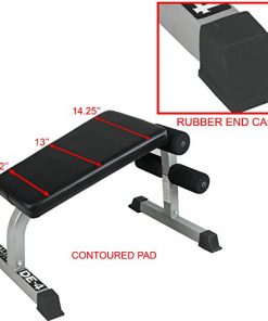 Valor Fitness DE-4 Sit Up Bench and Ab Crunch Board with Ergonomic Decline Position to Perform Decline Sit Ups, Crunches, and Other Core and Abdominal Exercises