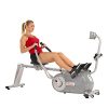 Sunny Health & Fitness Full Motion Magnetic Rowing Machine Rower with Advanced LCD Display, Elevated Seat, 265 LB Max Weight and Foldable - SF-RW5864,Gray