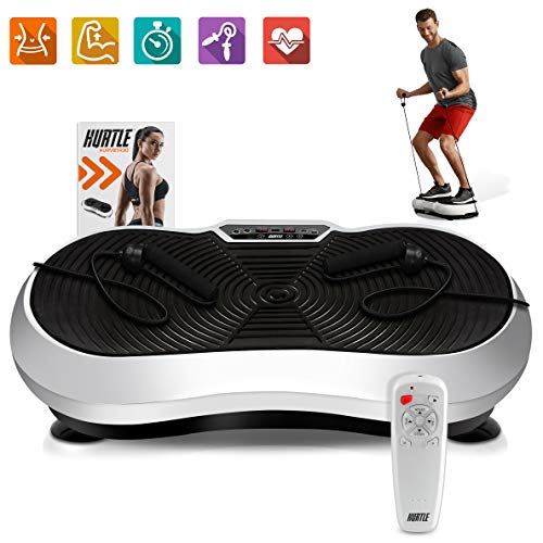Hurtle Fitness Vibration Platform Workout Machine | Exercise Equipment For Home | Vibration Plate | Balance Your Weight Workout Equipment Includes, Remote Control & Balance Straps Included (HURVBTR30)