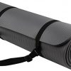 BalanceFrom BFGY-AP6GY Go Yoga All Purpose Anti-Tear Exercise Yoga Mat with Carrying Strap, Gray, One Size