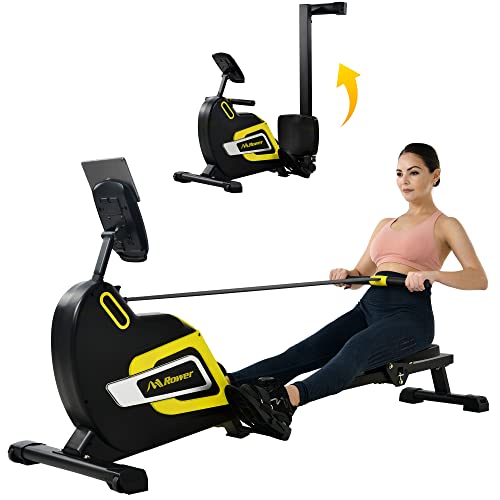 Merax Magnetic Rowing Machine 330 Lbs Weight Capacity - Foldable Rower with 14 Resistance Levels for Home Gym Cardio Fitness Equipment