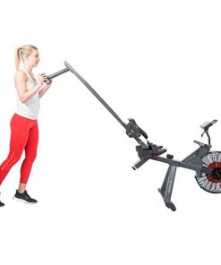 Sunny Health & Fitness Air Plus Magnetic Resistance Rowing Machine – SF-RW5940, gray