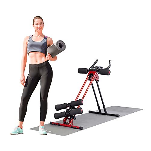 Side Shaper by 5 Mins Shaper Pro - Ab Carver Workout Equipment Portable Ab Machine Core Max Work Out Trainer Muscle Toning Device - Body Toner Exercise / Adjustable Workout Fitness Cruncher (Red)