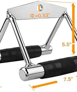 INNI LAT Pull Down Attachment, Double D Handle Cable Attachment, V Shaped Handle, Exercise Machine attachments for Gym, Strength Training for Fitness