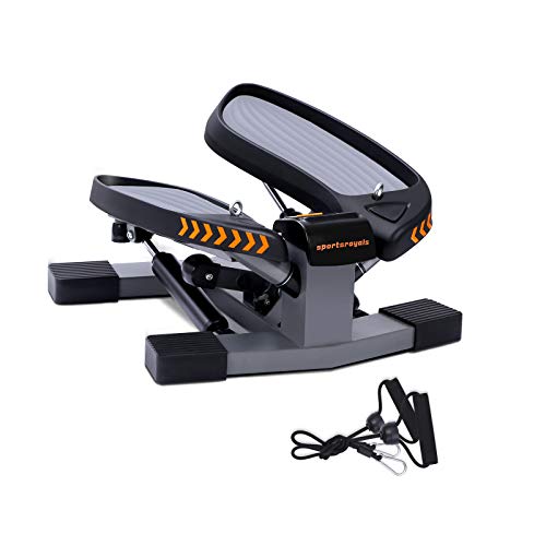 Sportsroyals Stair Stepper for Exercises-Twist Stepper with Resistance Bands and 330lbs Weight Capacity