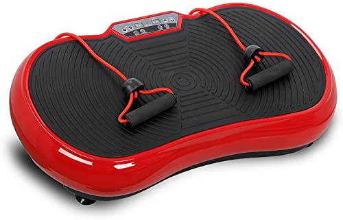 Saturnpower Full Body Vibration Platform Massage Machine Fitness Shaking Machine Workout Whole Body Trainer Vibration Weight Loss Equipment Vibration Fat Reducer with Bluetooth Connection (red)