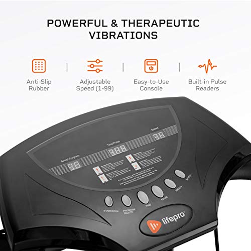 LifePro Rhythm Viberation Plate Machine - Professional Whole Body Vibration Platform for Home Fitness - Viberation Excersize Machine for Awesome Cardio Workout & Weight Loss