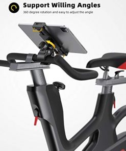 Lamicall Tablet Holder Mount for Peloton - Indoor Bike Gym Treadmill Spin Tablet Stand for Microphone Stand, Stationary Exercise Bicycle Tablet Clamp Like iPad Pro 11/ Air/ Mini and 4.7-12.9