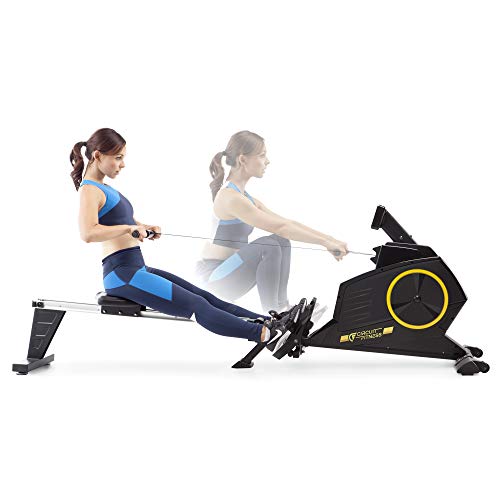 Circuit Fitness Deluxe Foldable Magnetic Rowing Machine with 8 Resistance Settings and LCD Monitor