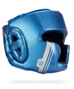 Sanabul Core Series Boxing MMA Kickboxing Head Gear (Blue/Silver, S/M)