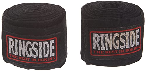 Ringside Mexican Style Boxing Hand Wraps (Pair), Black