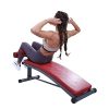 FF Finer Form Sit Up Bench with Reverse Crunch Handle for Ab Bench Exercises - Abdominal Exercise Equipment with 3 Adjustable Height Settings