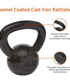 Amazon Basics Cast Iron Kettlebell - 15 Pounds, Black