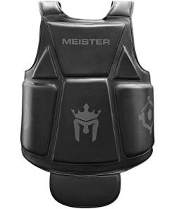 Meister Body Armor - MMA & Boxing Chest Guard w/Groin Protector - Black - Adult Large