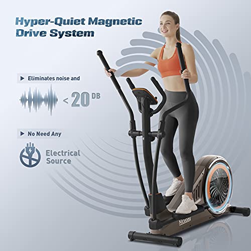Niceday Elliptical Machine, Cross Trainer with Hyper-Quiet Magnetic Driving System, 16 Resistance Levels, 400LB Weight Limit …
