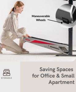 Under Desk Treadmill Motorized Folding Small Walking Treadmills for Home & Office Egofit Walker Pro M1, Installation-Free with LCD Display, Compact Fit Standing Desk Treadmills