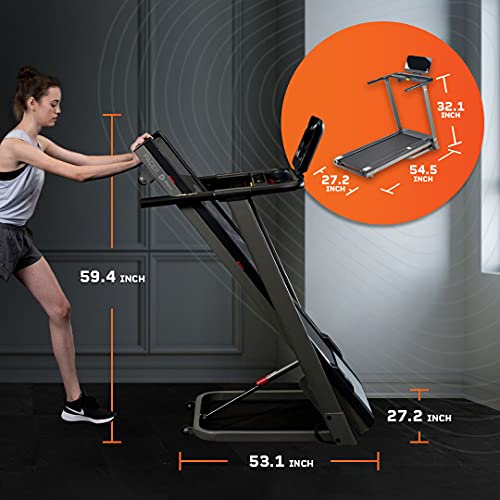 LifePro Folding Treadmill for Home - Smart Motorized Portable Treadmill with Incline, Bluetooth Speakers & Modern Display - Easy Assembly Compact Walking Treadmill Incline for Cardio & Weight Loss