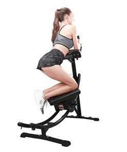 Soges AB Machine, Foldable Abdominal Trainer Ab Crunch Coaster, Ab Workout Core Fitness Equipment Vertical Height Adjustable for Home Gym Exercise Black YKYN-ASM-B