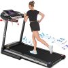 SYTIRY Treadmill with Screen,Treadmills for Home with 10" HD tv Touchscreen&WiFi Connection,3.25hp Motor,Folding Exercise Equipment Machine with Workout Program,Hydraulic Drop,Heart Rate Sensor