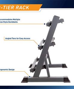 Marcy 3-Tier Dumbbell Rack Multilevel Weight Storage Organizer for Home Gym DBR-86