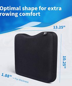 Memory Foam Rowing Machine Seat Cushion Designed for Rowing Machine Concept 2 Rower, Hydrow Rower and Water Rower - Rower Pad can Also be Used for Recumbent Stationary Bike