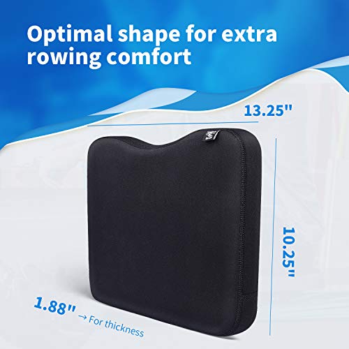 Memory Foam Rowing Machine Seat Cushion Designed for Rowing Machine Concept 2 Rower, Hydrow Rower and Water Rower - Rower Pad can Also be Used for Recumbent Stationary Bike